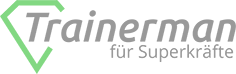 Trainerman. Für Superkräfte. Logo